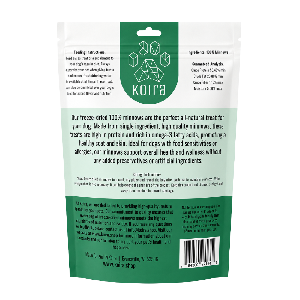 Koira Freeze - Dried Minnows Protein - Packed Dog Treats