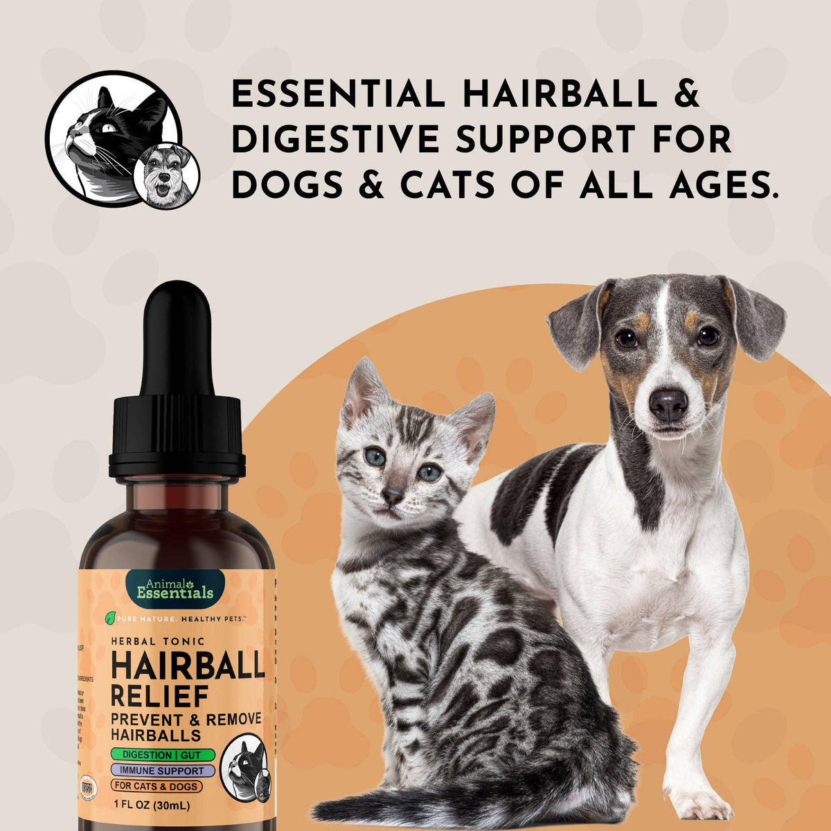 Hairball Relief Single Herb Tonic | Marshmallow Root | Prevent & Remove Hairballs