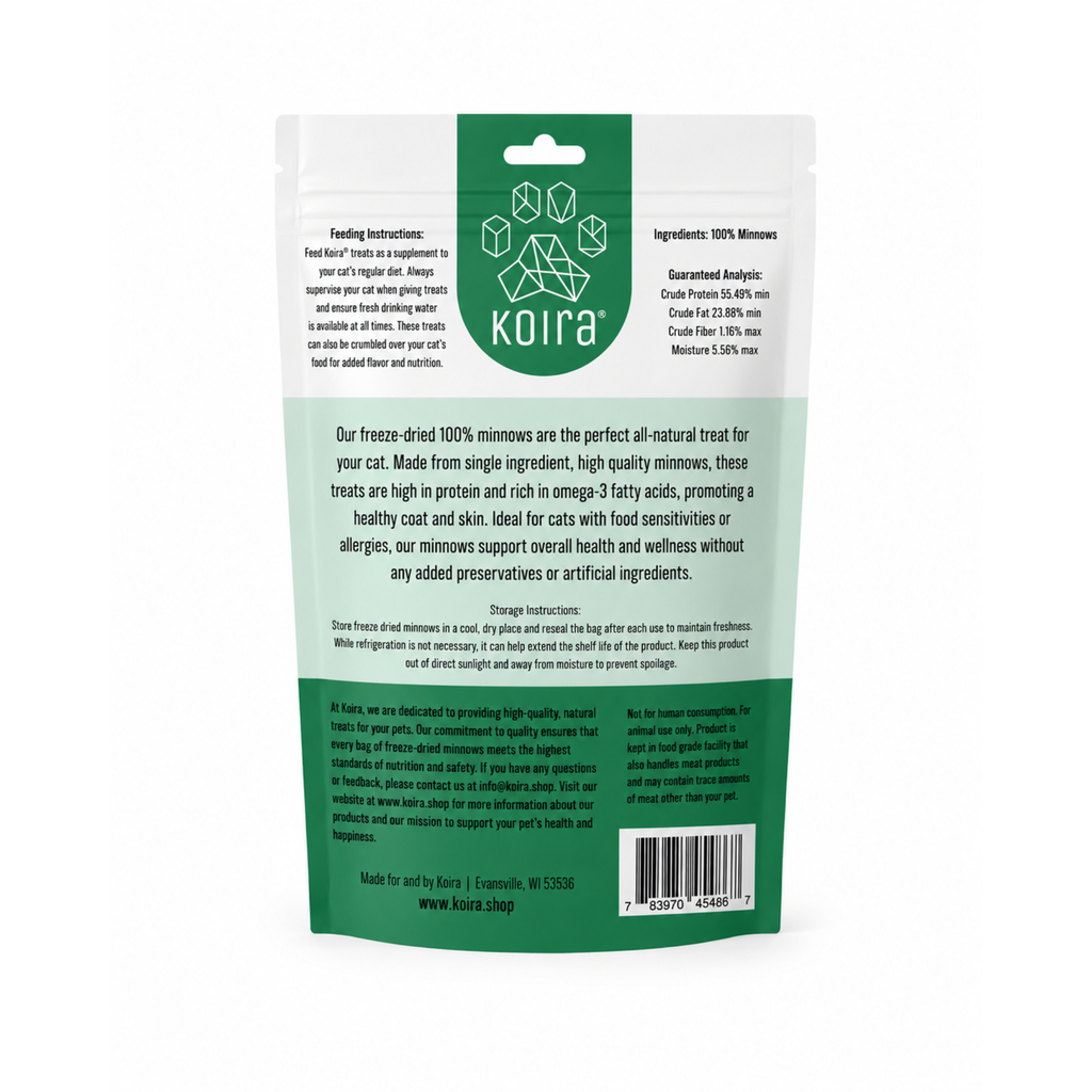 Koira Freeze - Dried Minnows Protein - Packed Cat Treats