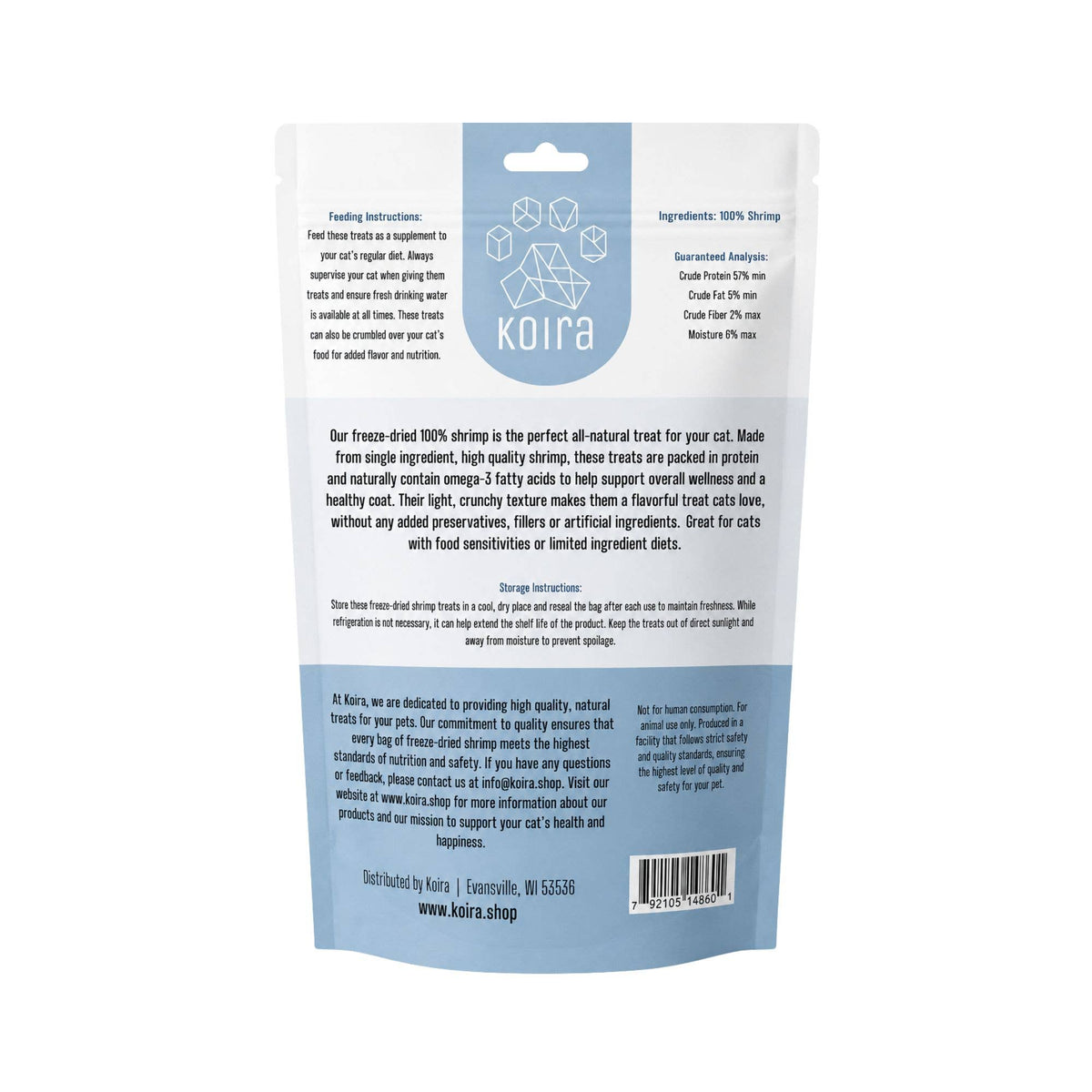 Koira Freeze - Dried Baby Shrimp Protein - Packed Cat Treats