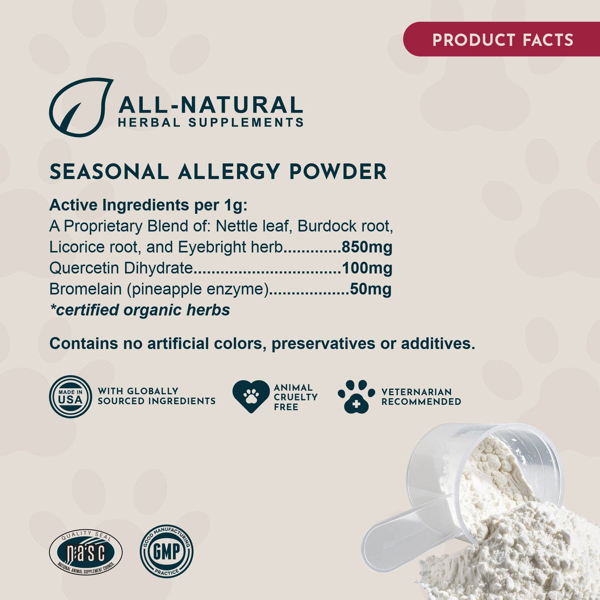 Seasonal Allergy Powder + Quercetin | Allergy Support