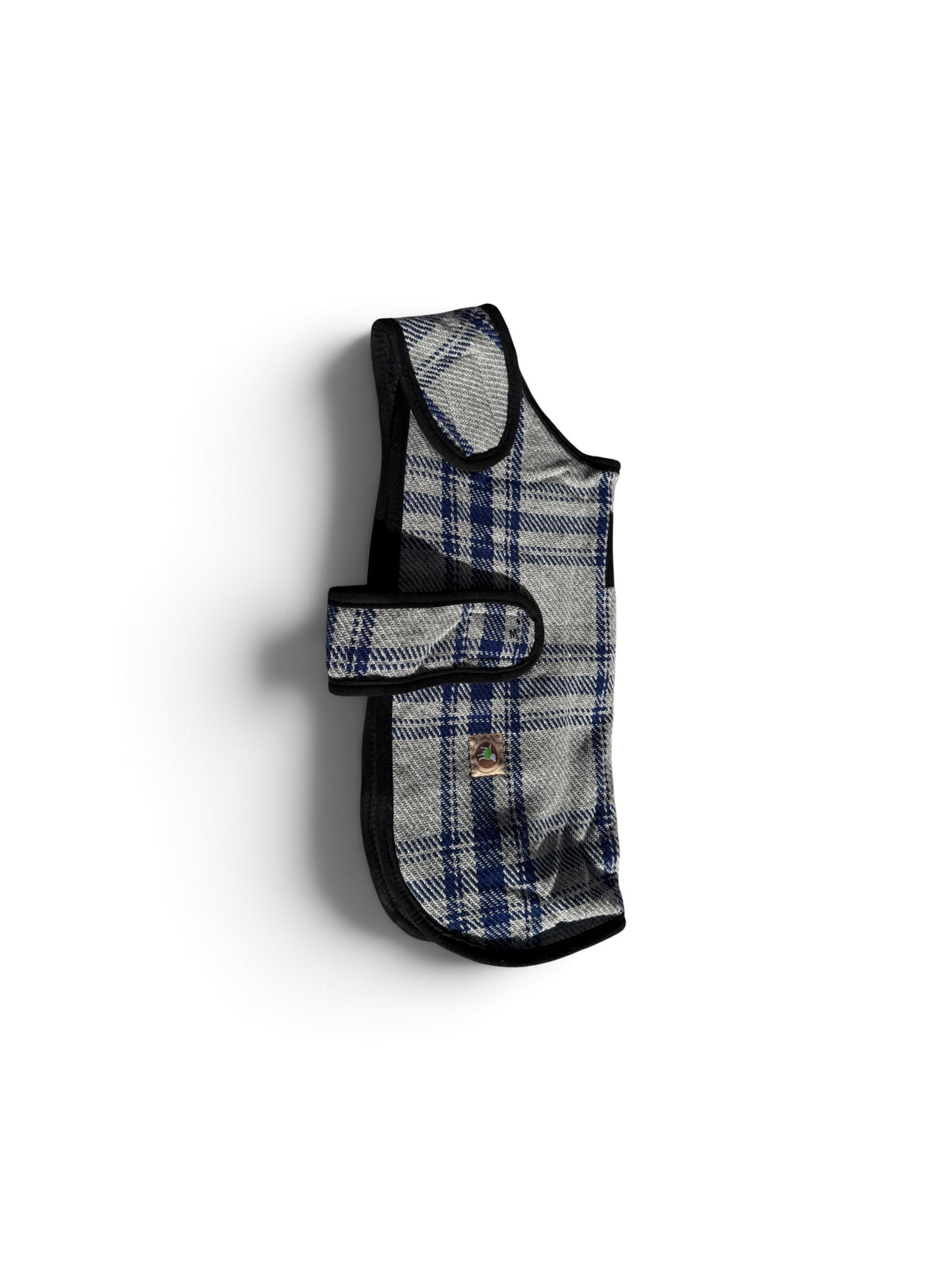 Chill Dog Gray and Blue Plaid Dog Blanket Coat