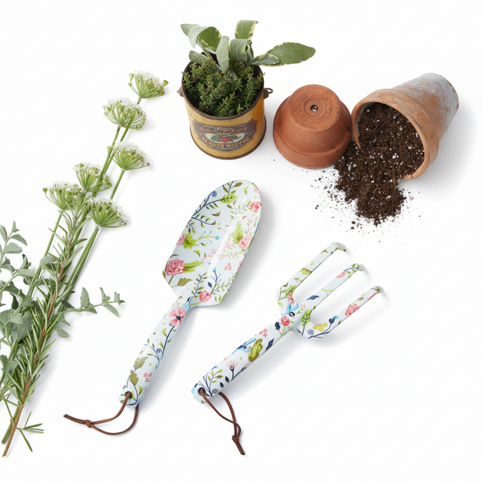 Floral Patterned Hand Cultivator Garden Tool