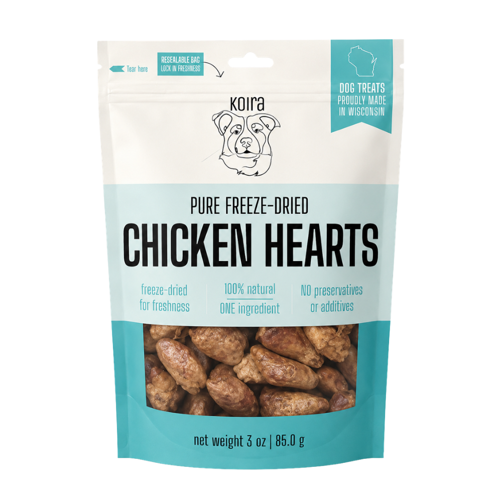 Koira Freeze - dried Chicken Hearts Dog Treats