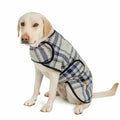 Chill Dog Gray and Blue Plaid Dog Blanket Coat