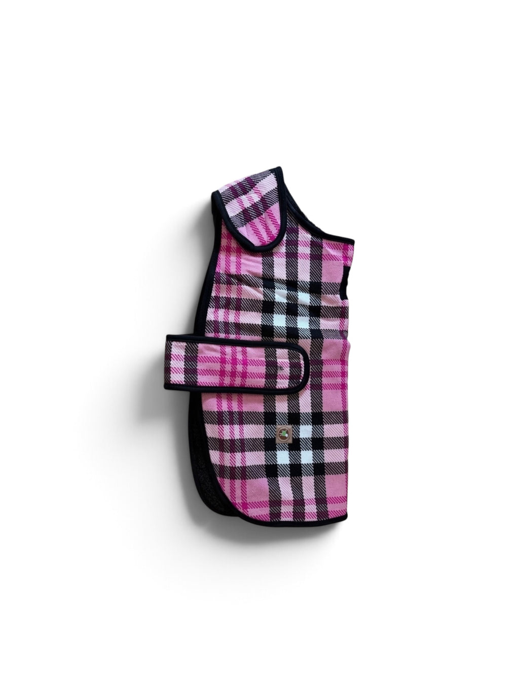 Chilly Dog Pink Plaid Blanket Dog Coat