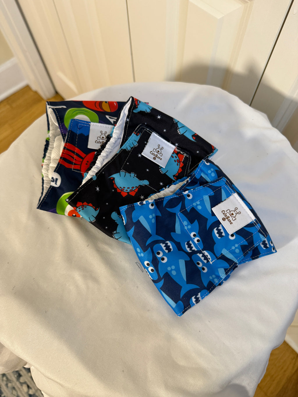 Cute Bone Belly Bands - Size XS - 3 Pack