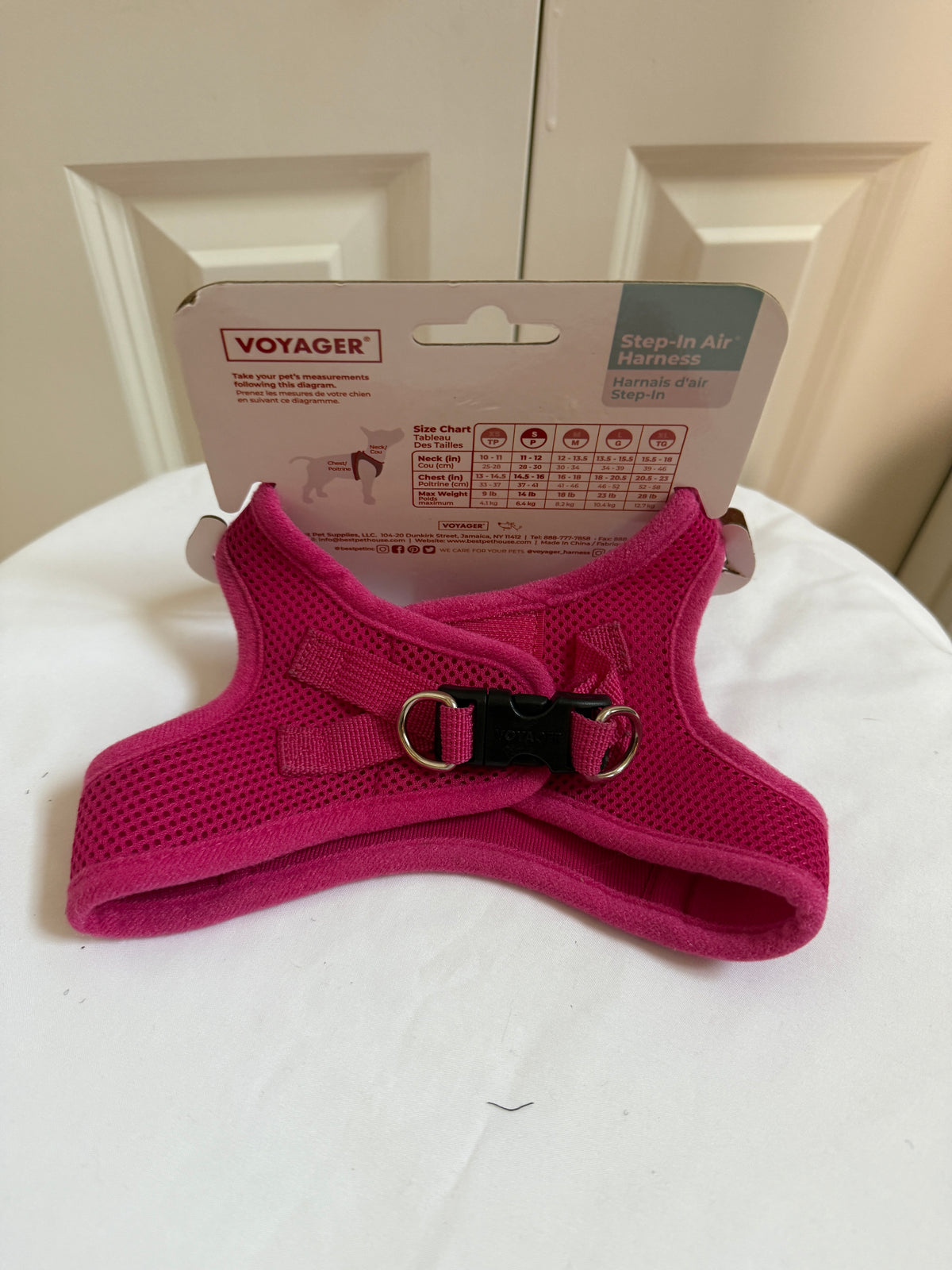 Voyager Step-in Harness - Size Small - Pink - 14.5"-16"