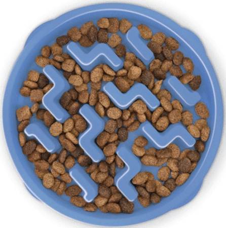 OUTWARD HOUND Fun Feeder Slo-Bowl Blue Size Large