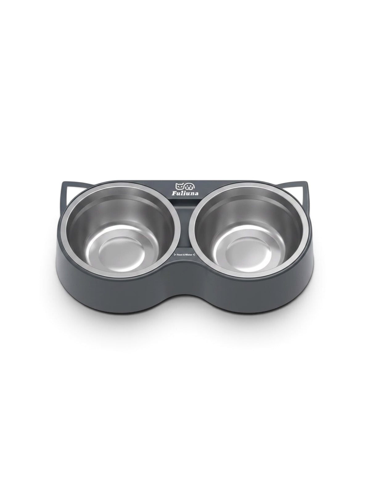 Fuliuna Heated Cat Bowl, Heated Pet Bowl with Double Stainless Steel Bowls 23 OZ