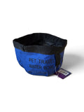 AMAZING PET Travel Water Bowl 6" - Collapable - Blue/Black