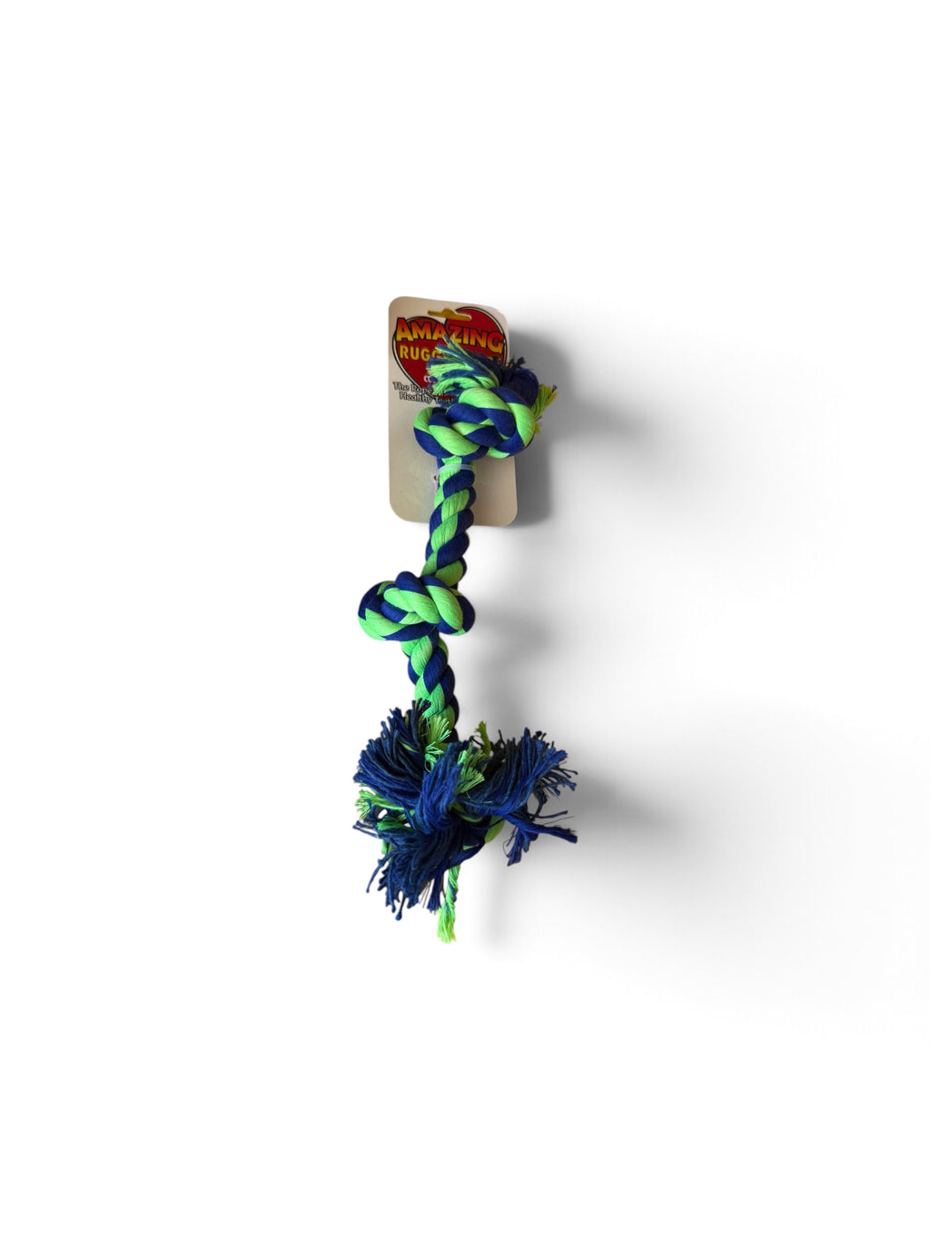 AMAZING PET 10" - 3 Knot Rope Bone Chew - Purple/Magenta