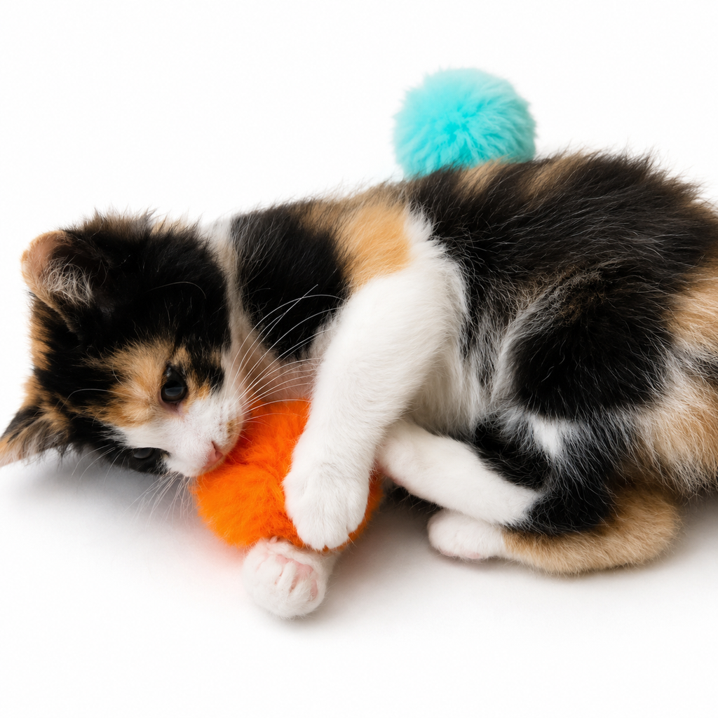 Koira Puffy Poof Cat Toy - Purple