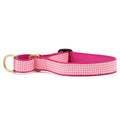 Up Country Pink Gingham Martingale Dog Collar