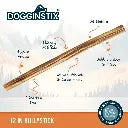 Barking Gardener 12-inch natural odor-free beef bully stick dog chew for pets