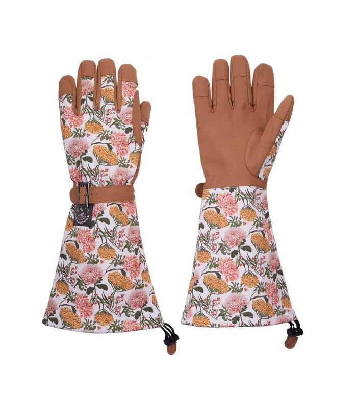 Womanswork Floral Gauntlet Gardening Gloves
