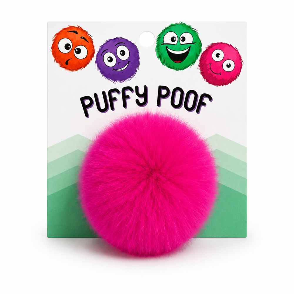 Koira Puffy Poof Cat Toy - Purple