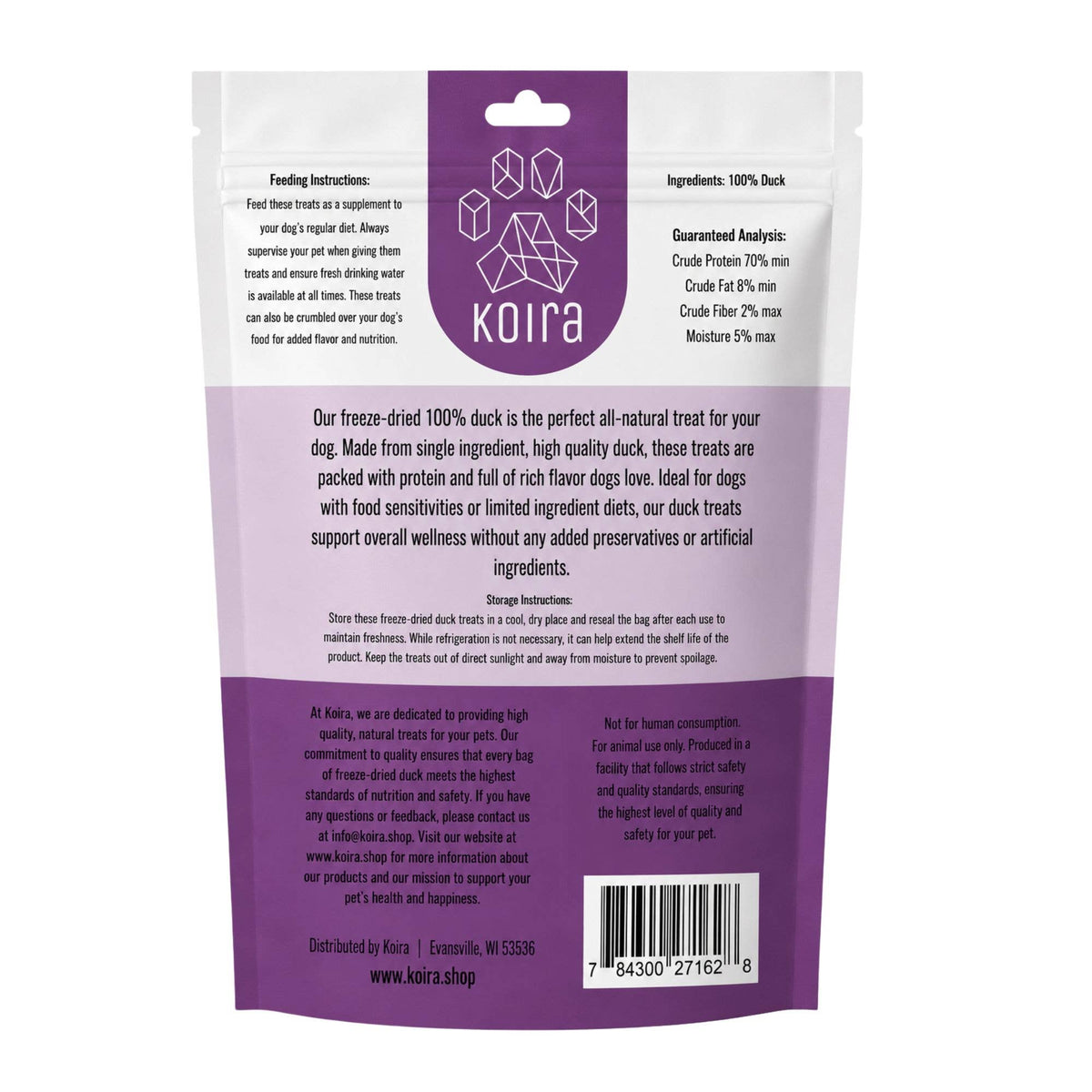 Koira Freeze-dried Duck Dog Treats