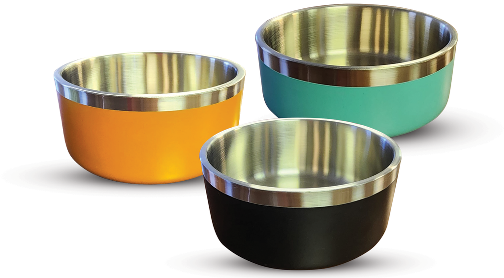 QT Dog Stainless Steel Double Wall Bowls