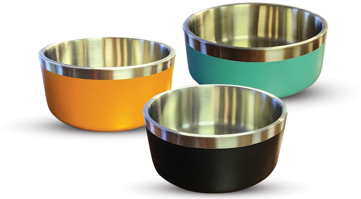 QT Dog Stainless Steel Double Wall Bowls