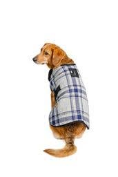 Chill Dog Gray and Blue Plaid Dog Blanket Coat