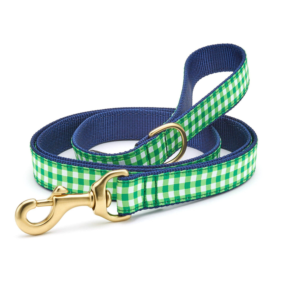 Up Country 5' Lime Gingham Dog Lead