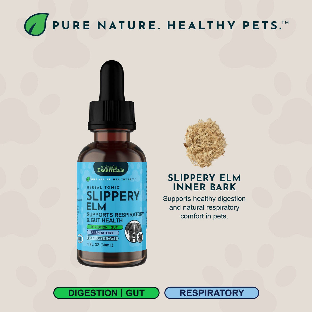 Slippery Elm Herbal Tonic | Supports Gut Health & Respiration