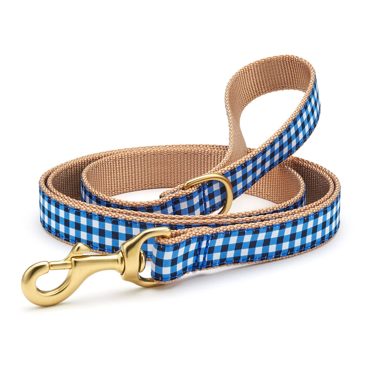 Up Country 5' Navy Gingham Dog Lead